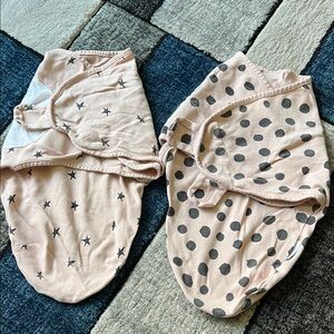 Adorable Pink Baby Swaddle Set with Stars and Dots